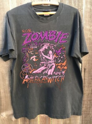 Rob Zombie - American Witch Classic Style Charcoal Unisex Tshirt S-5XL
