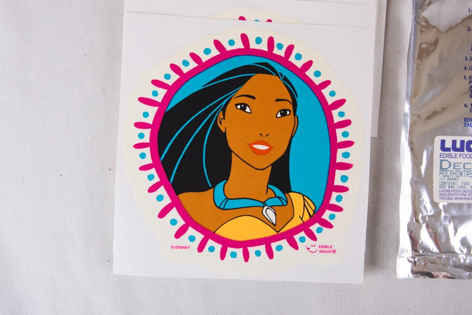 Pocahontas, Lucks Edible Image Cake Decorations Lot of 12, 1997, 7"x7" - Image 3 of 3