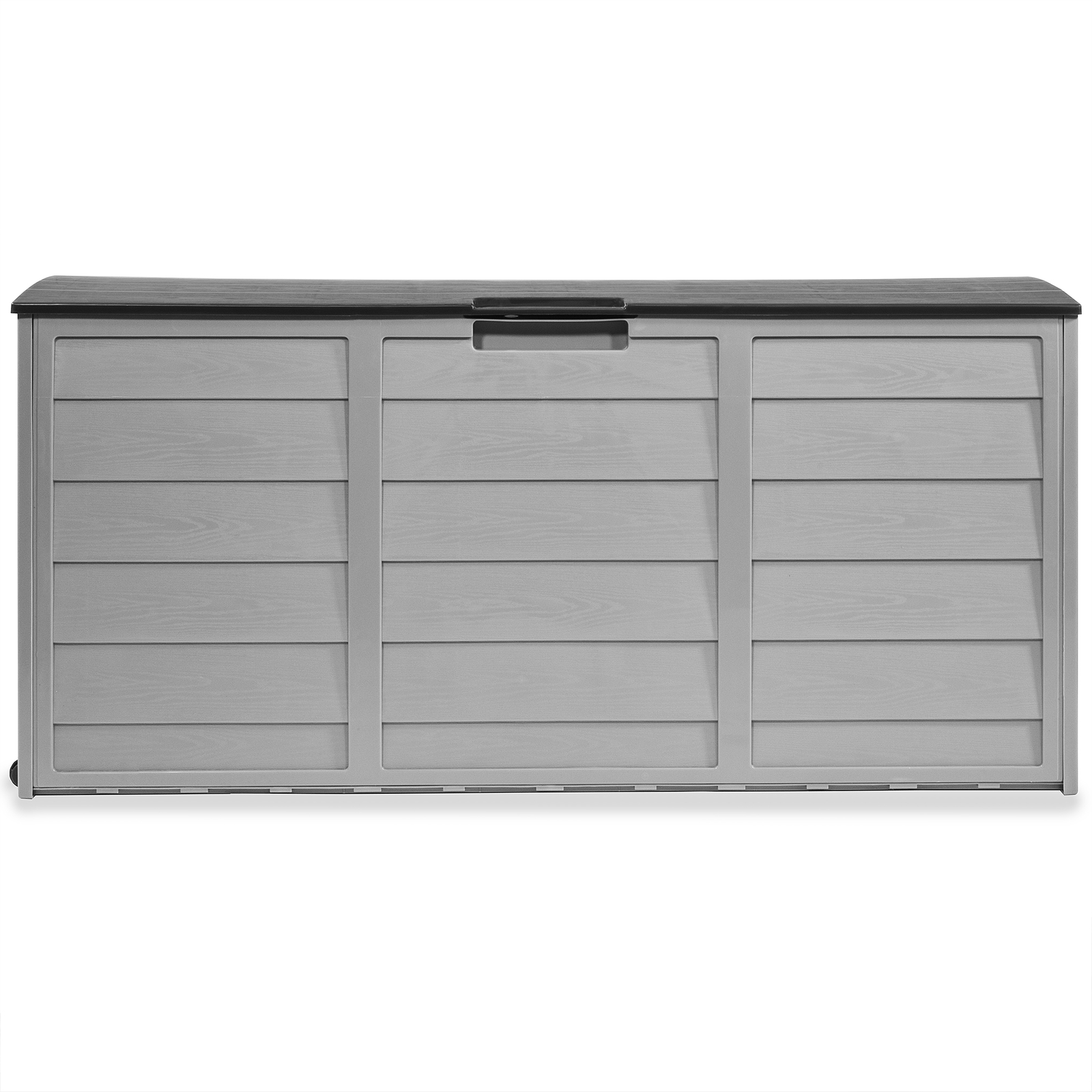 Premium Outdoor Patio Deck Box w/Built In Wheel 63 Gallon Storage Bench, Grey eBay