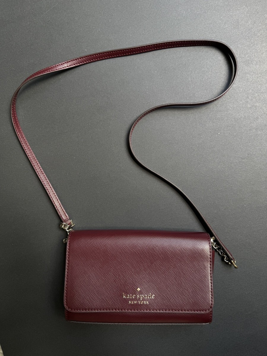 Kate Spade★FINAL SALE staci チェリー クロスボディーバッグ♪ Kate Spade New York Staci Saffiano Leather Small Flap
