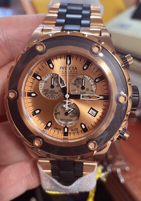 【稼働中】INVICTA SUBAQUA クロノグラフ 腕時計 中古美品 Invicta Men's 80513 Subaqua Chronograph Rose Dial Stainless Steel
