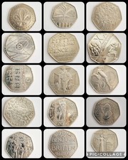 RARE Collectable 50p Fifty Pence Piece Coins WWF Isaac Newton Battle of Hastings