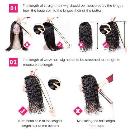13X4 Lace Front Human Hair Wigs 360 Remy Brazilian Bone Straight Glueless - Imagen 18 de 18