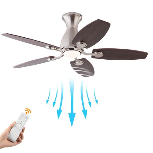 Tropical Style Indoor Outdoor Ceiling Fan 42-In. Palm Leaf Blades Bowl Light Kit - Picture 8 of 16
