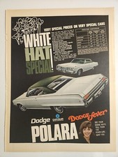 1968 Dodge Polara V8 Hardtop 'White Hat Special' Vintage Print Ad Price $3,161