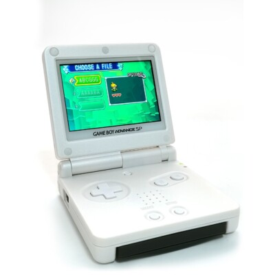 Nintendo White Game Boy Advance SP | Backlit IPS | V5 Menu