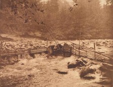 Edward Curtis Hupa Trappola per Trote 1923 17"x 22" Stampa d'Archivio Arte