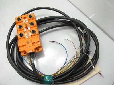 EBC019 IFM Splitter Box 6 Port Wiring Block M12 10-30VDC  Outlet (used tested)