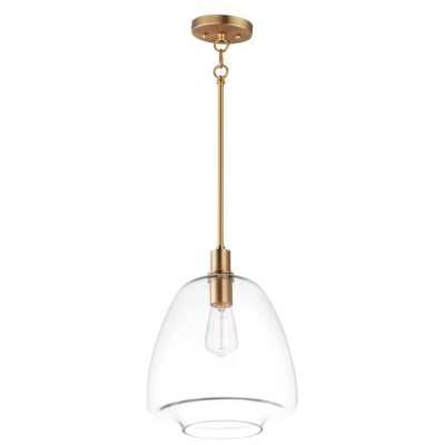 Maxim Lighting Babylon 11.5'' 1-Light Pendant, Satin Brass/Clear - 11116CLSBR
