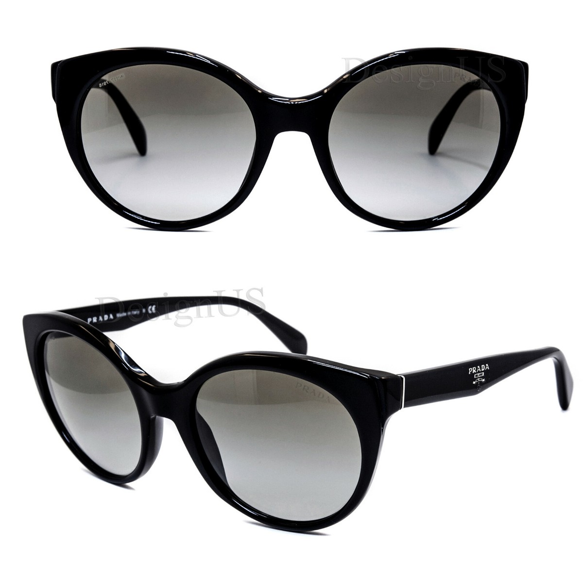 Prada SPR23O 1AB-3M1 Black Gray Gradient 56/20/140