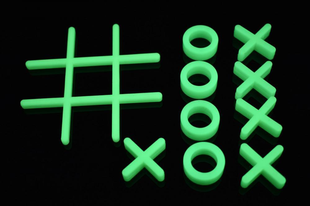 DirectGlow 10 Piece Glow in The Dark Tic Tac Toe Game Set for Kids Glow  Party