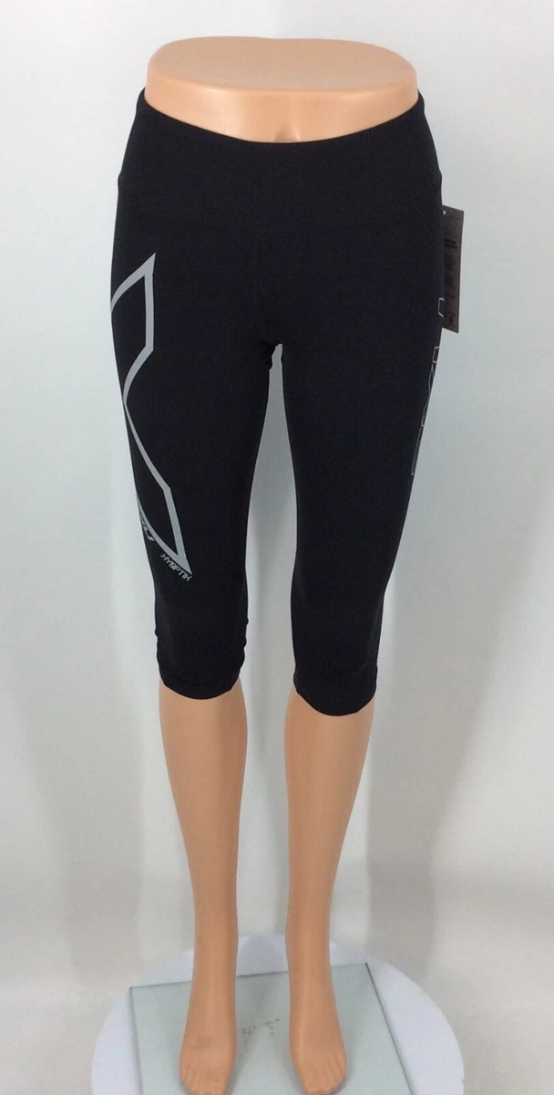 2XU HYOPTIK THERMAL REFLECTIVE COMPRESSION TIGHTS WOMENS BLACK 3/4