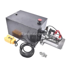 20 Quart Single Acting Hydraulic Pump Unit 12V DC for Dump Trailer, Car Lifting