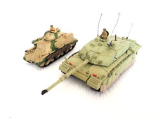 Lot of Two 1:72 Vehicles - Desert Army Forces Of Valor Unimax Tanks