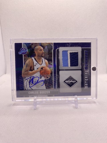 Carlos Boozer 2009 Panini Limited Material Monikers Game-Worn Patch Auto /10