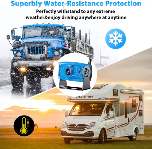 Telecamera retromarcia digitale wireless 10,1" monitor DVR looping record per camion bus - Foto 14 di 15