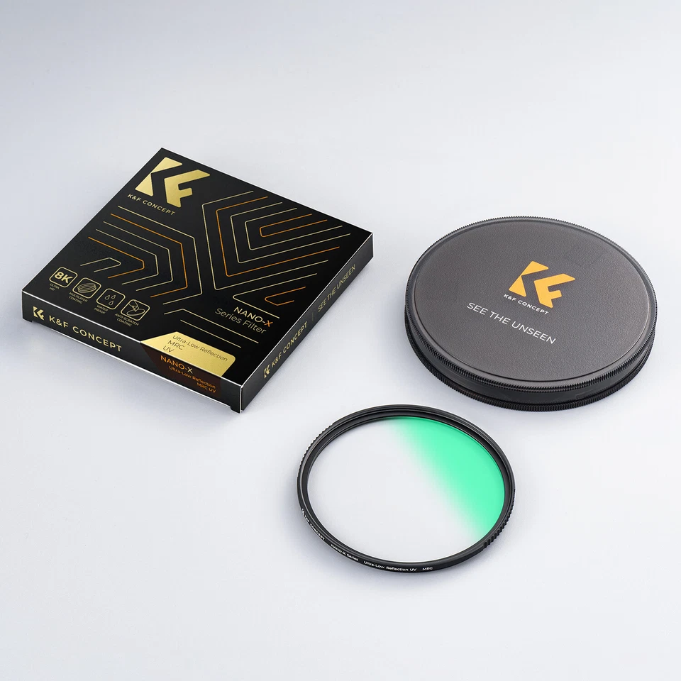 K&F Concept Lens Filter UV Ultra Low Reflection NANO X 49mm 52mm 67mm 77mm 82mm - Image 2 of 4