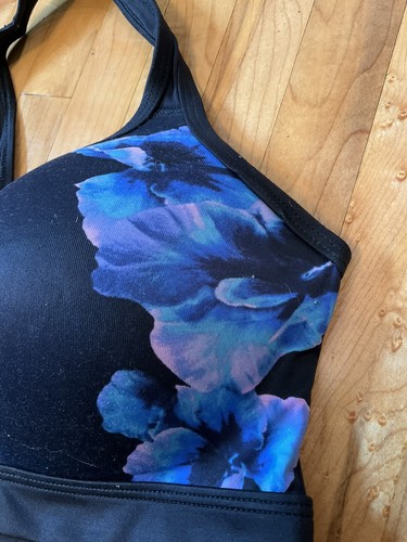 Pink Ultimate Push Up Bra Large Black Flowers Victoria’s Secret - Picture 2 of 5