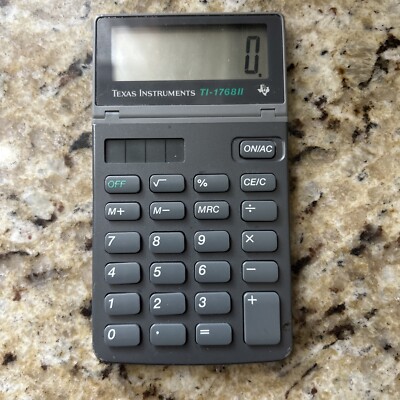 Texas Instruments TI-1768 II Mini Pocket Solar Calculator Preowned Working 