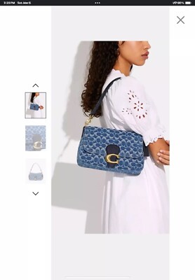 COACH Soft Tabby Shoulder Bag in Signature Denim CA105 & Wallet