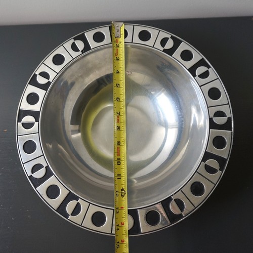 RWP Wilton Armetale Peltro Ciotola Servizio Insalata Miscelazione 14-5/8" Groovy Large **LEGGI - Foto 23 di 24