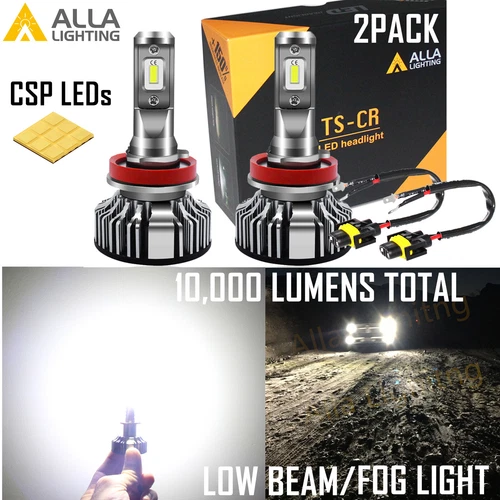 White LED Headlight Bulbs For 2010-2013 Kia Forte Hatchback Sedan Headlamps Low