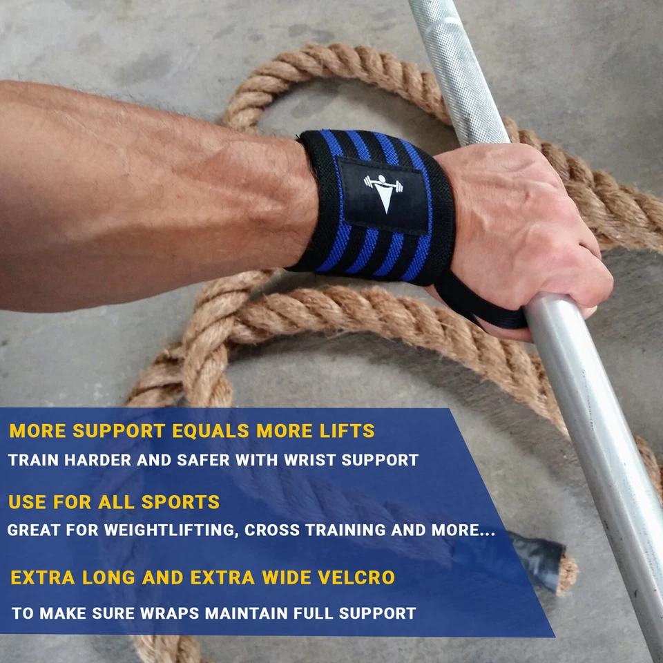 Muñequeras de levantamiento de pesas entrenamiento de potencia gimnasio entrenamiento correa de soporte extra fuerte Foto 4 de 4