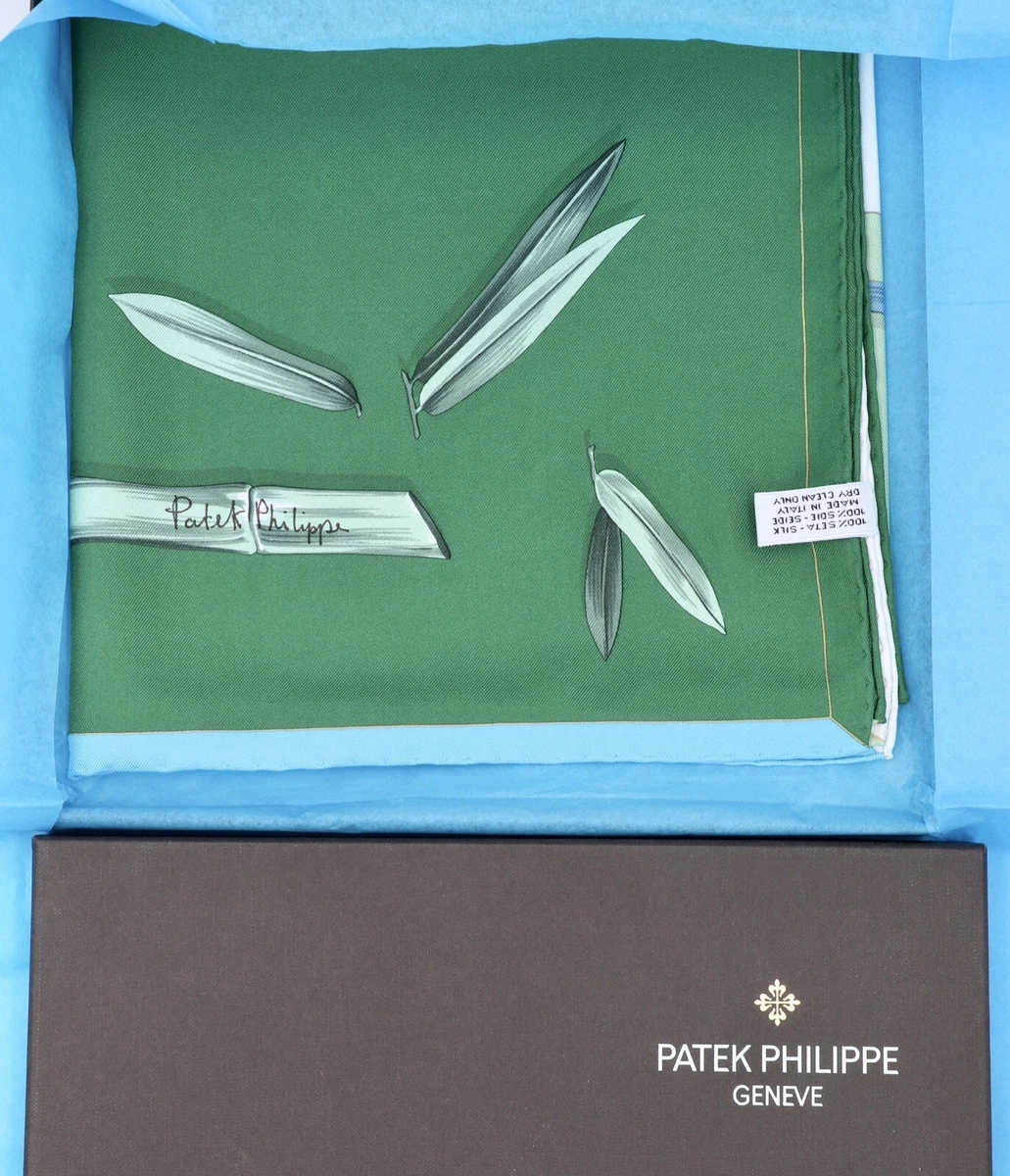 PATEK PHILIPPE SILK SCARF FOULARD PAÑUELO SEDA SCIARPA ORIGINAL BOX NEW 86x86cm