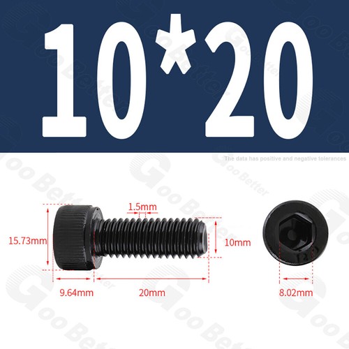 Left Hand M4-M16 Thread Socket Cap Head Screws 12.9 Grade Black Hex Allen Bolts - Picture 48 of 76