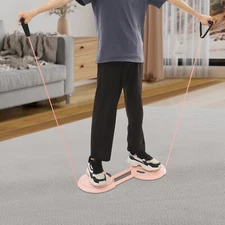 Ab Twister Board for Exercise Waist Twister Machine with Elastic Tension Ropes