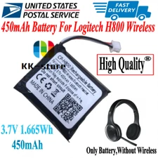 USPS 450mAh Battery for Logitech H800 Wireless Headset AHB472625PST 981-000337