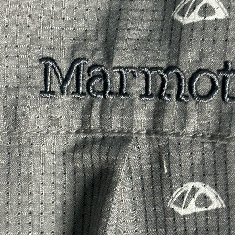 Marmot Gray Patterned Casual Button Down Shirt Li… - image 5