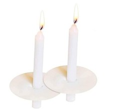 200 Church Candles with Drip Protectors for Devotional Candlelight Vigil White