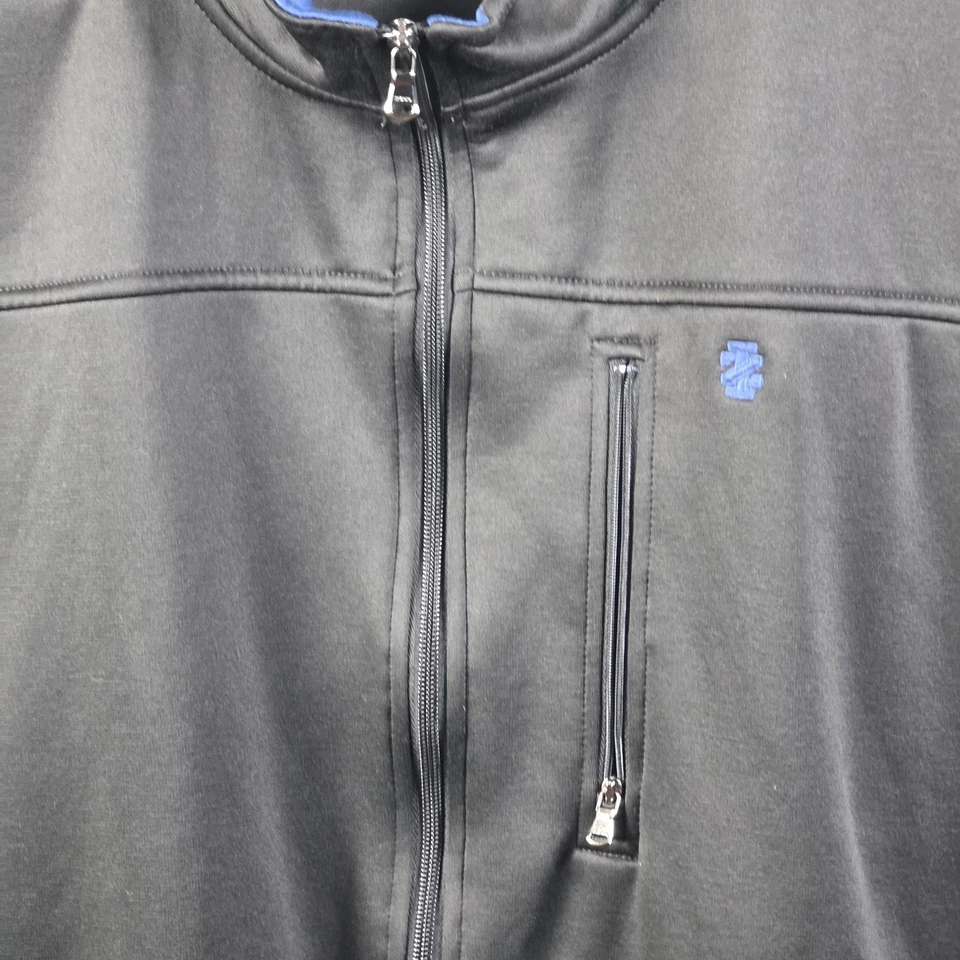 Colete IZOD masculino XXL preto com zíper completo esporte flexível vantagem desempenho - Imagem 3 de 4