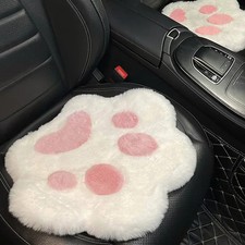 Cartoon Cat Paw Car Seat Cushion Heating Pad Warm Plush Car Cushion Winter Cute