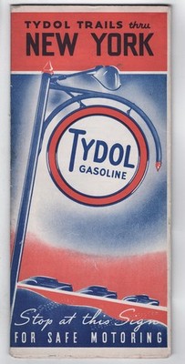 CA 1950 REISEBROSCHÜRE TYDOL TRAILS THRU NEW YORK KARTE BRONX CENTRAL PARK