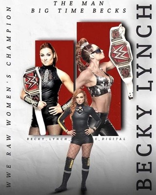Becky Lynch WWE Raw Women's Champion Paper Poster 210 GSM [No Frame]