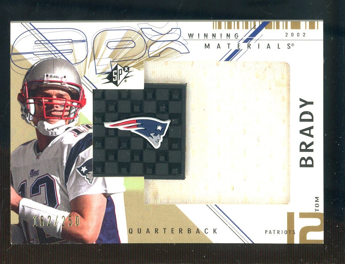 2002 SPx Winning Materials Tom Brady New England Patriots GU Jersey 162/250