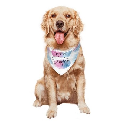 Hundehalstuch „Promoted To Big Sister“ – Aus Weichem Flanell, 63,5x43,2 Cm, Für Kleine Bis Große Hunde (rosa Druck)