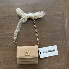 Steve Madden Mini Crossbody Wallet Purse with Gold Chain NWT  
