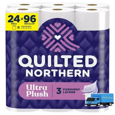 Quilted Northern Ultra Plush Toilet Paper - Mega - Count 24 FREE &Fast Shippin