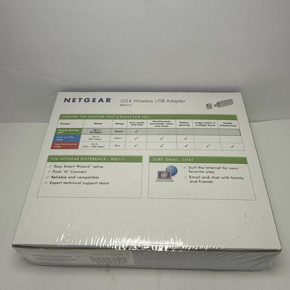 NETGEAR WG111 G54 Wireless USB Adapter WG111US 54 MBPS - Image 3 of 4