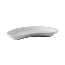 Tuxton China Inc BPZ-0862 DuraTux 8-3/4" Porcelain White Crescent Plate - 1 Doz