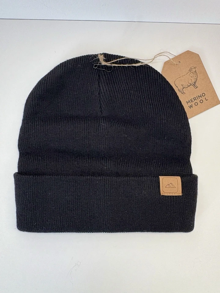 Gorro de lana merino negro - ¡Nuevo! Foto 2 de 4