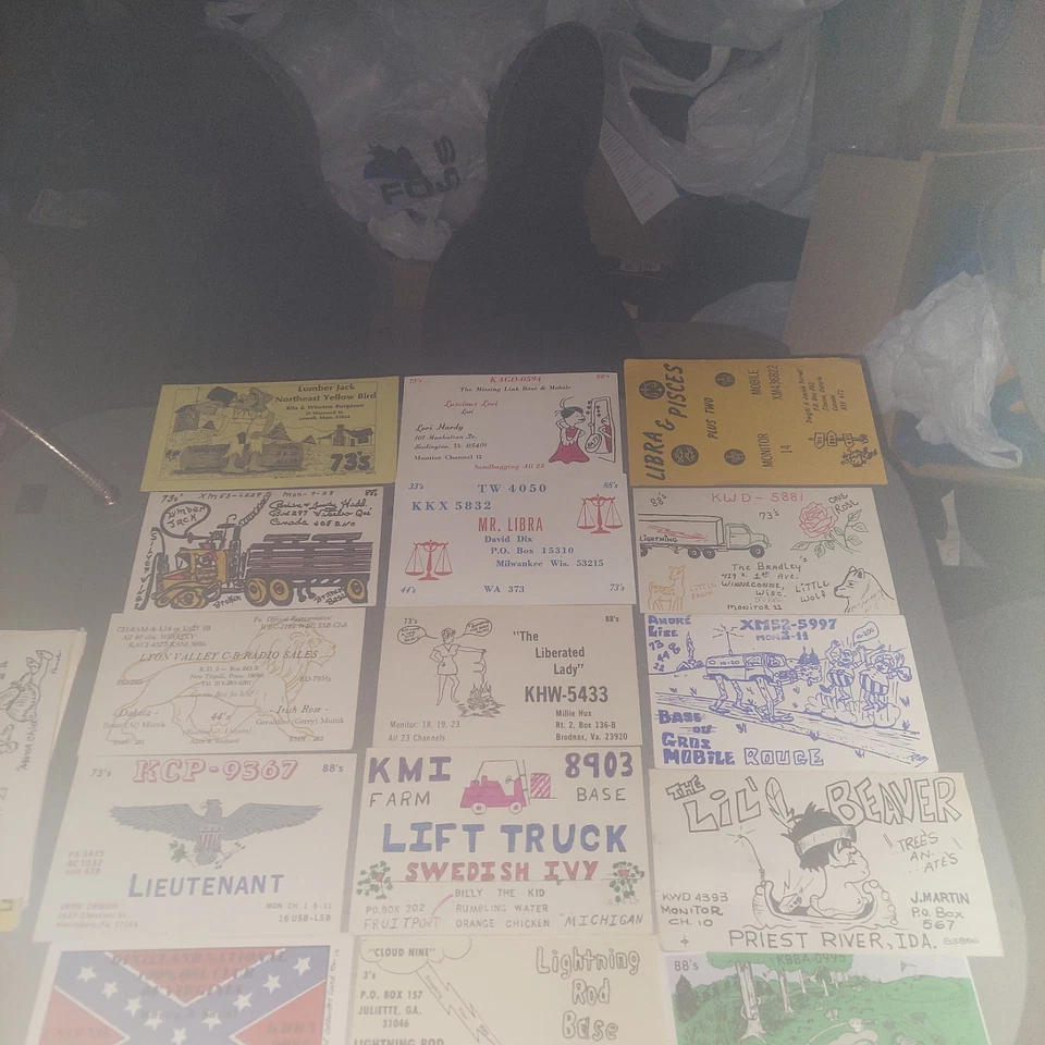 Lot of Aproximently 212 Vintage Ham Radio CB QSL Card Postcards   - Image 3 of 4