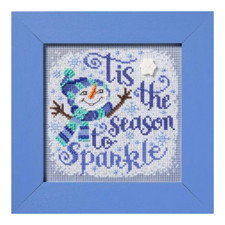Mill Hill Snowman Winter Sparkle Buttons and Beads Cross Stitch Kit MH142633