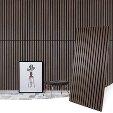 Wood Panels for Wall Acoustic Slat Wall Panels 4-Piece 47.2"×23.6" 3D Flute