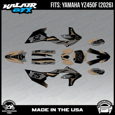 Graphics Kit for Yamaha YZ450F 2026 Evader Series - TAN