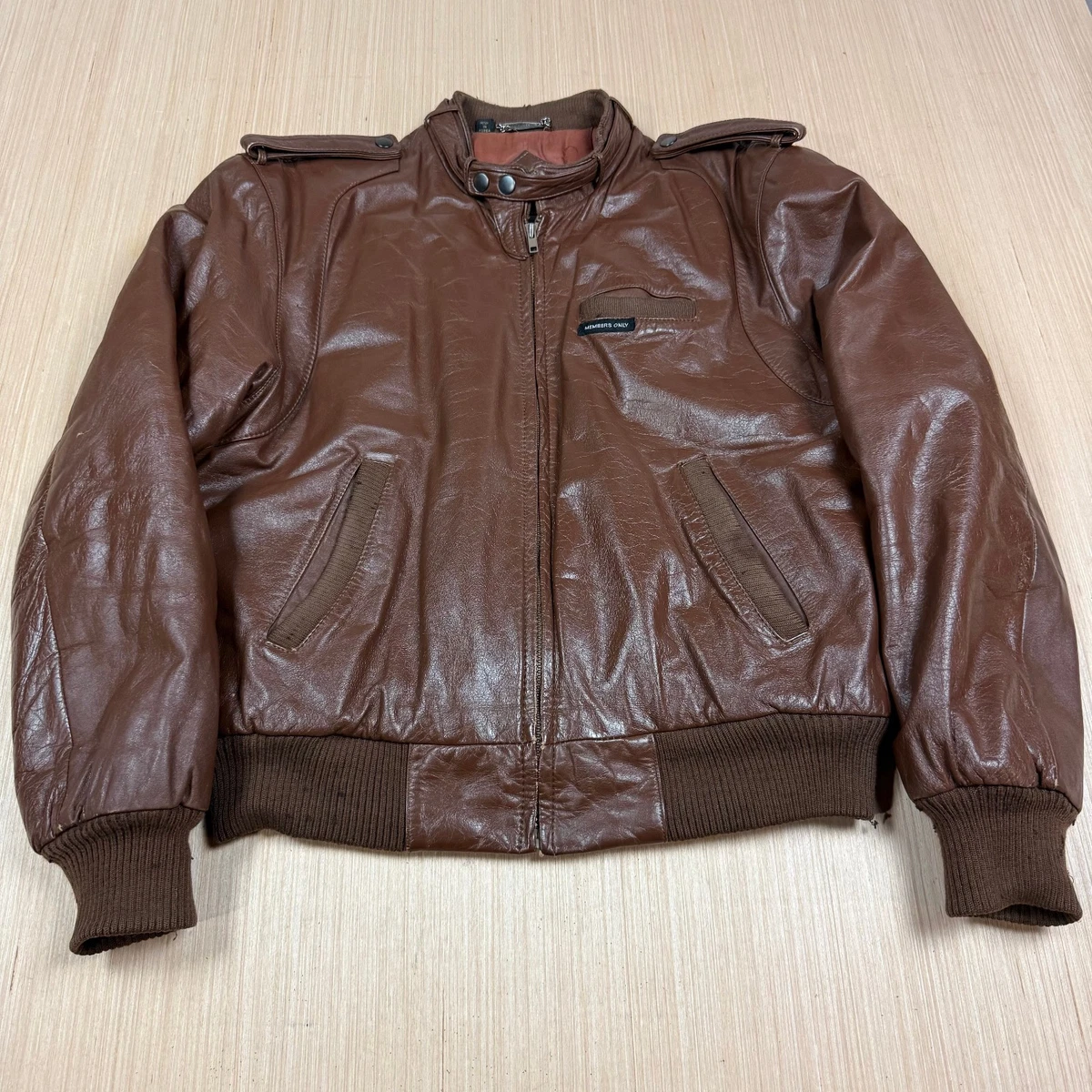 vintage members only leather jacket products for sale | eBay