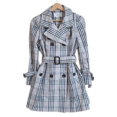 Auth COURREGES - White Gray Dark Navy Women's Coat